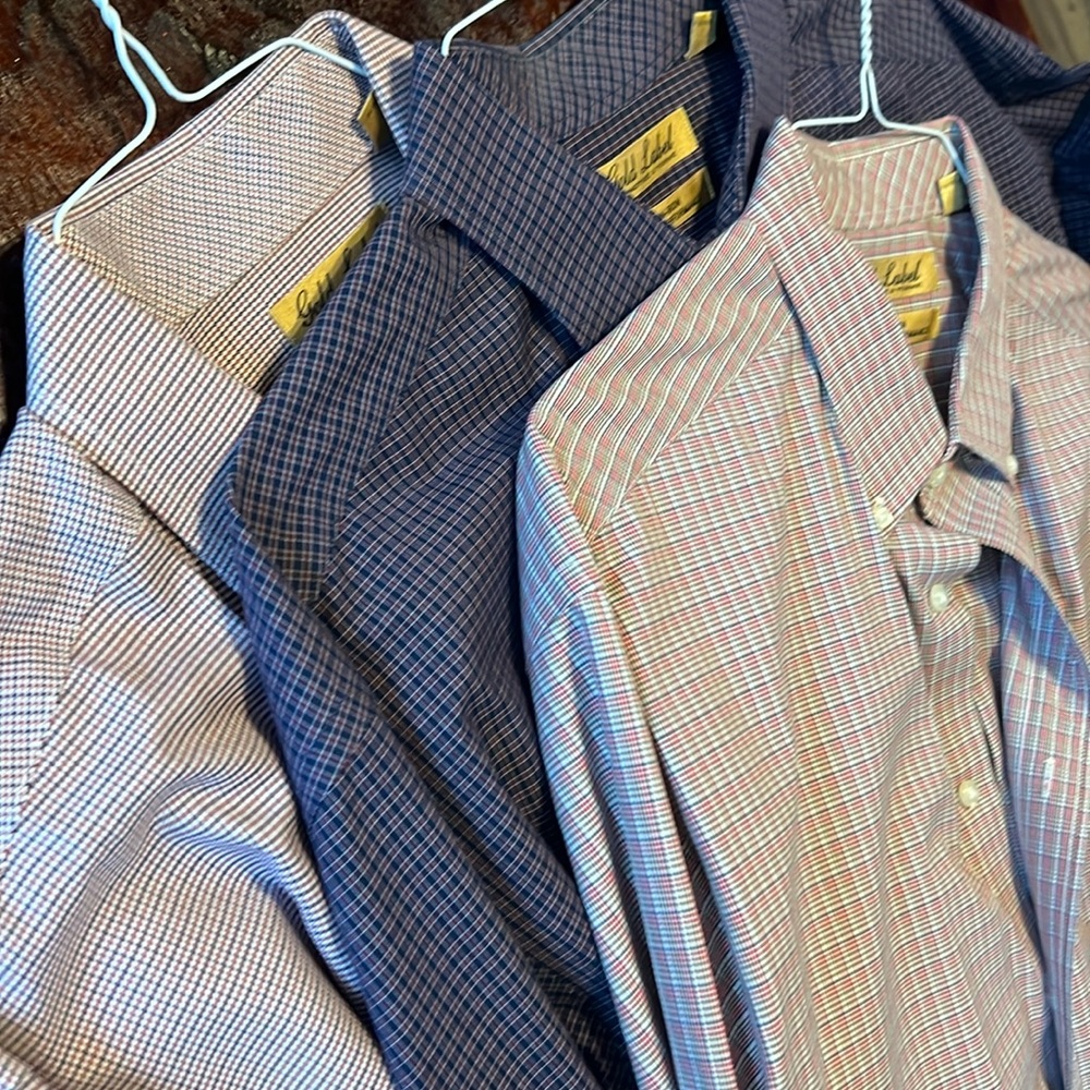 3 gold label dress shirts